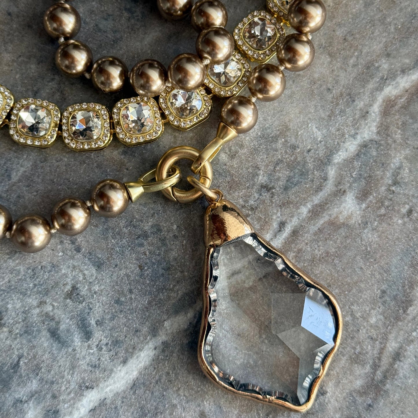 Chunky Tennis Halo Necklace