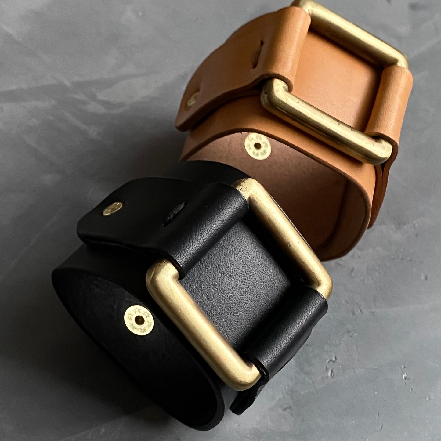 Leather & Bronze Cuff