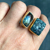Blue Topaz & Apatite Ring