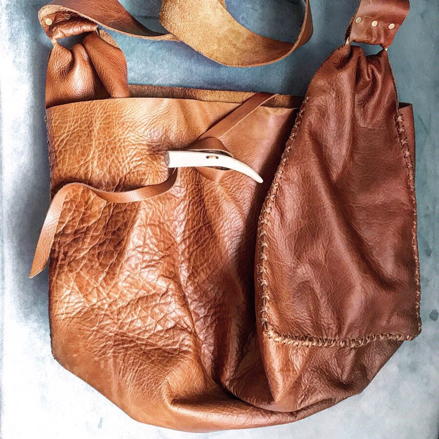 Antler + Whiskey Leather Hobo
