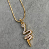 Micro-Pave Charm on Gold Ball Chain