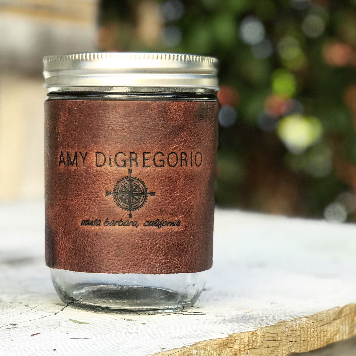 Leather Mason Jar
