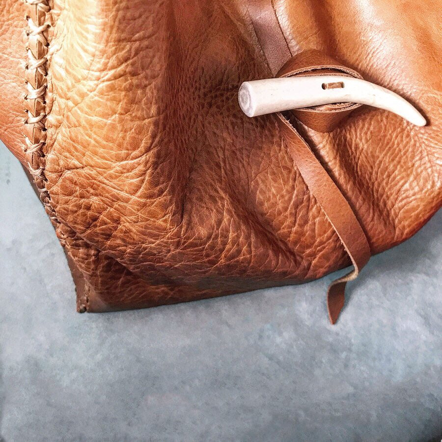 Antler + Whiskey Leather Hobo