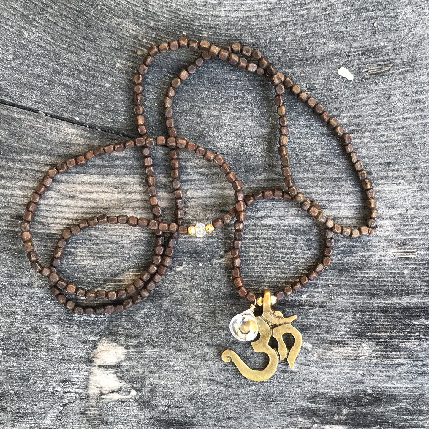 Brass Om Necklace
