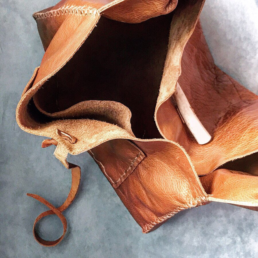 Antler + Whiskey Leather Hobo