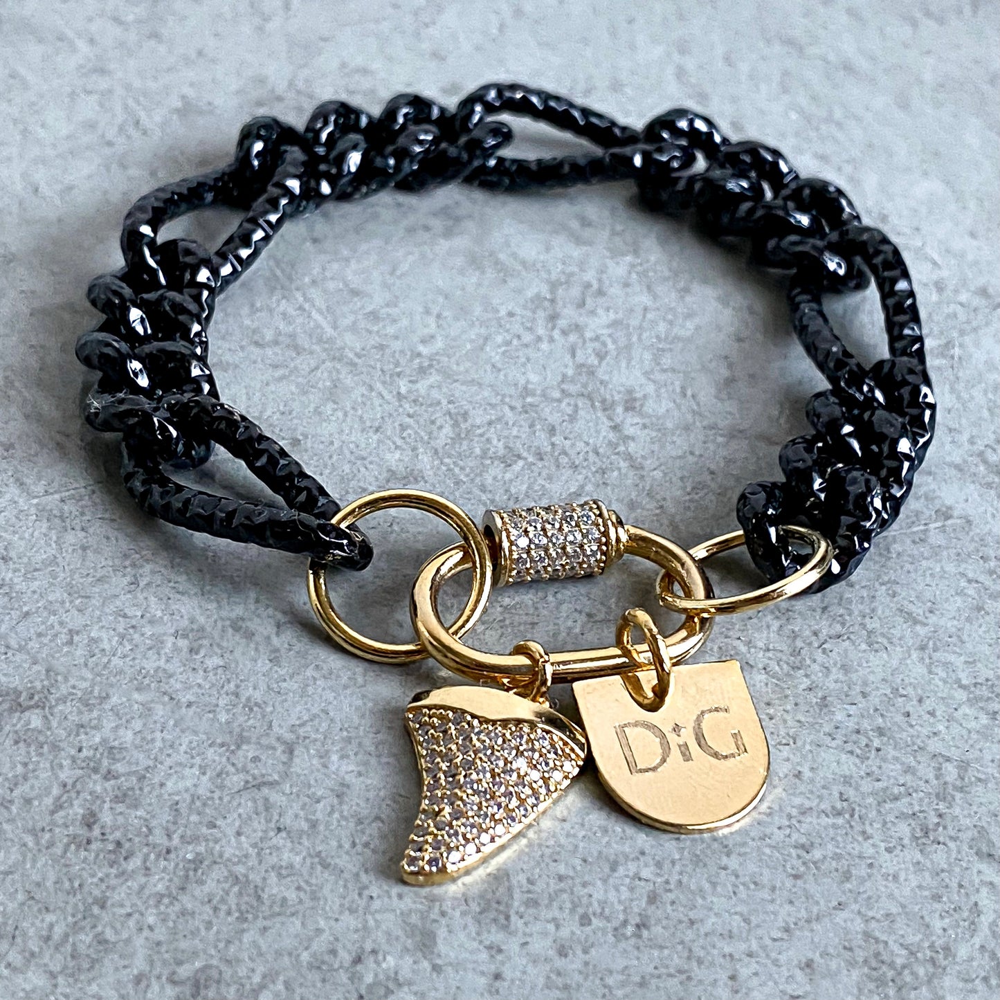 Shark Tooth Mixed Metal Bracelet
