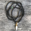 Black Lava + Shell Necklace