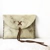 Distressed Leather Clutch