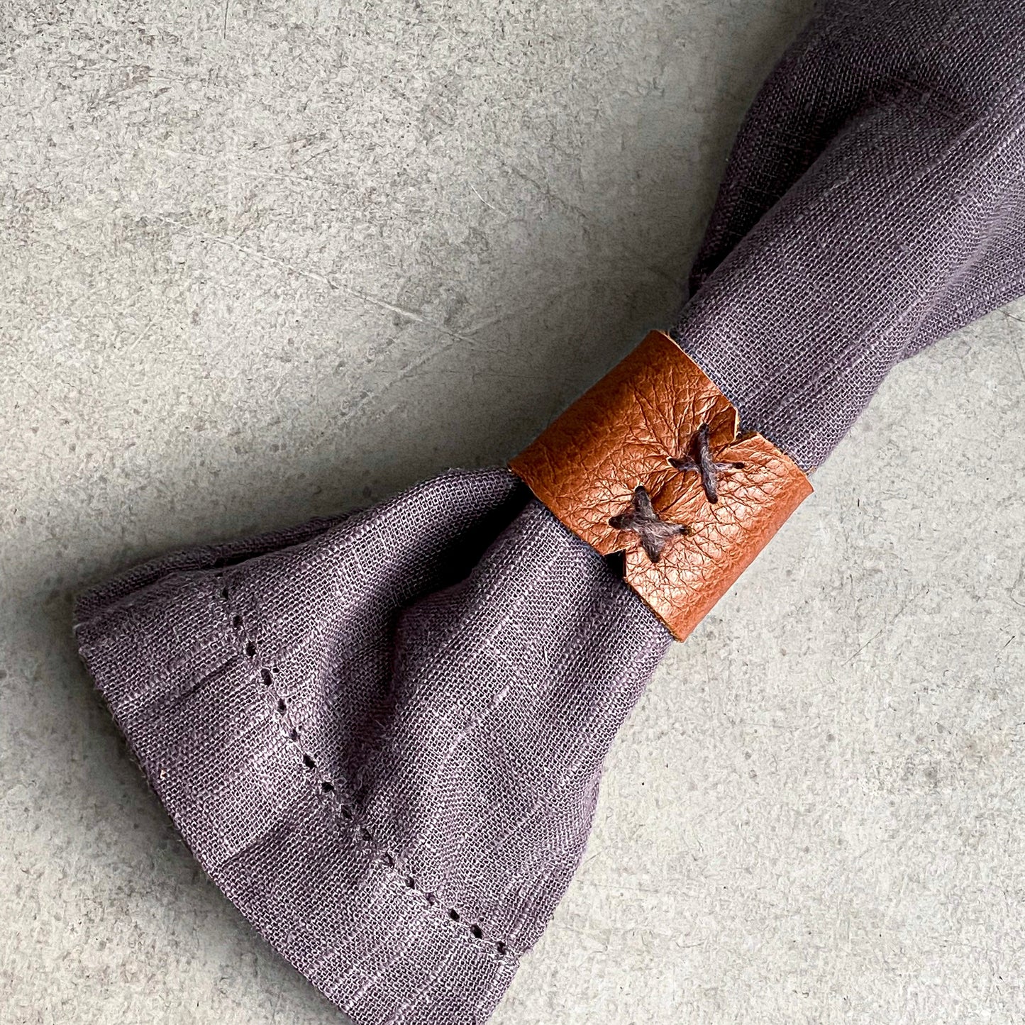 Leather + Wool Napkin Ring