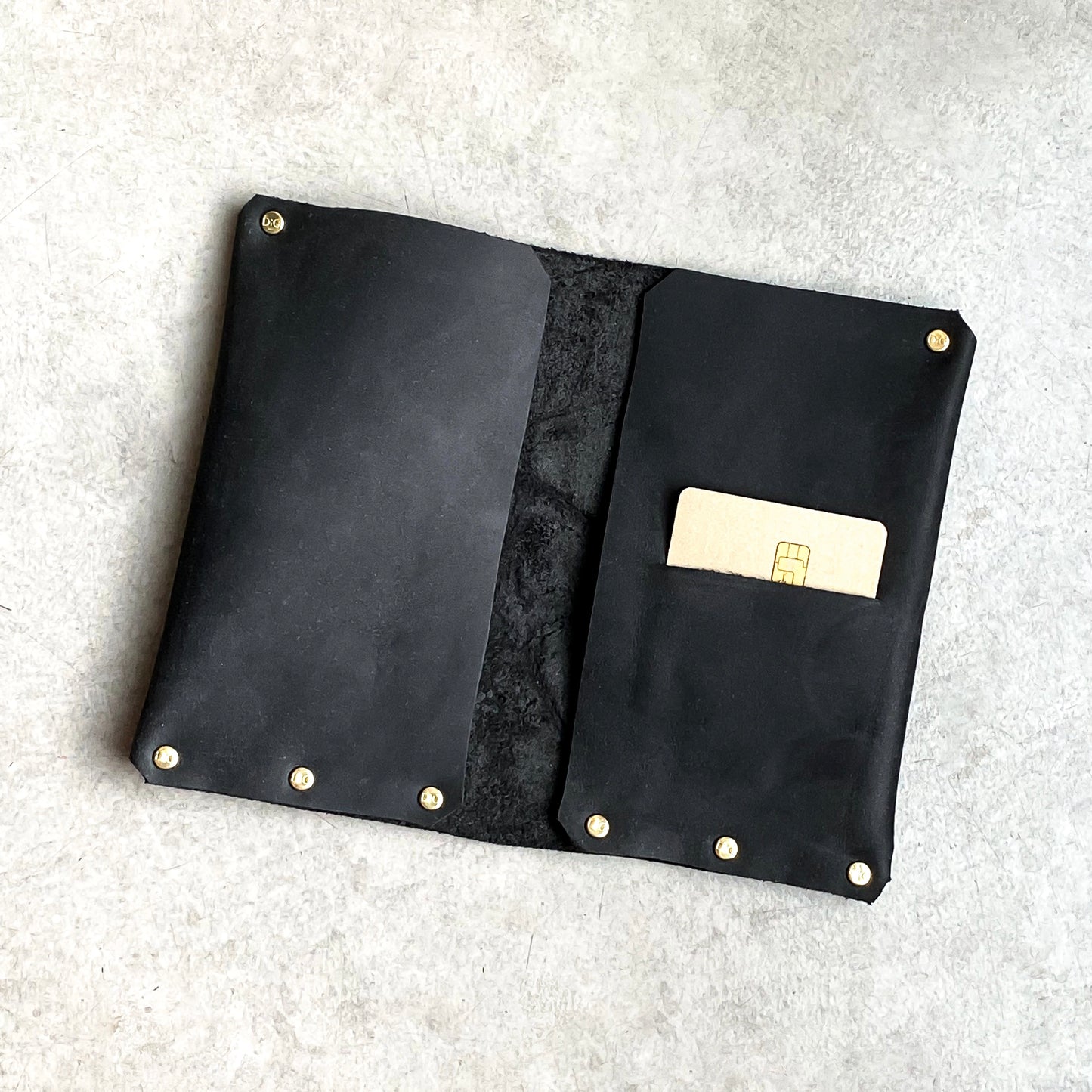 Distressed Leather Passport Case