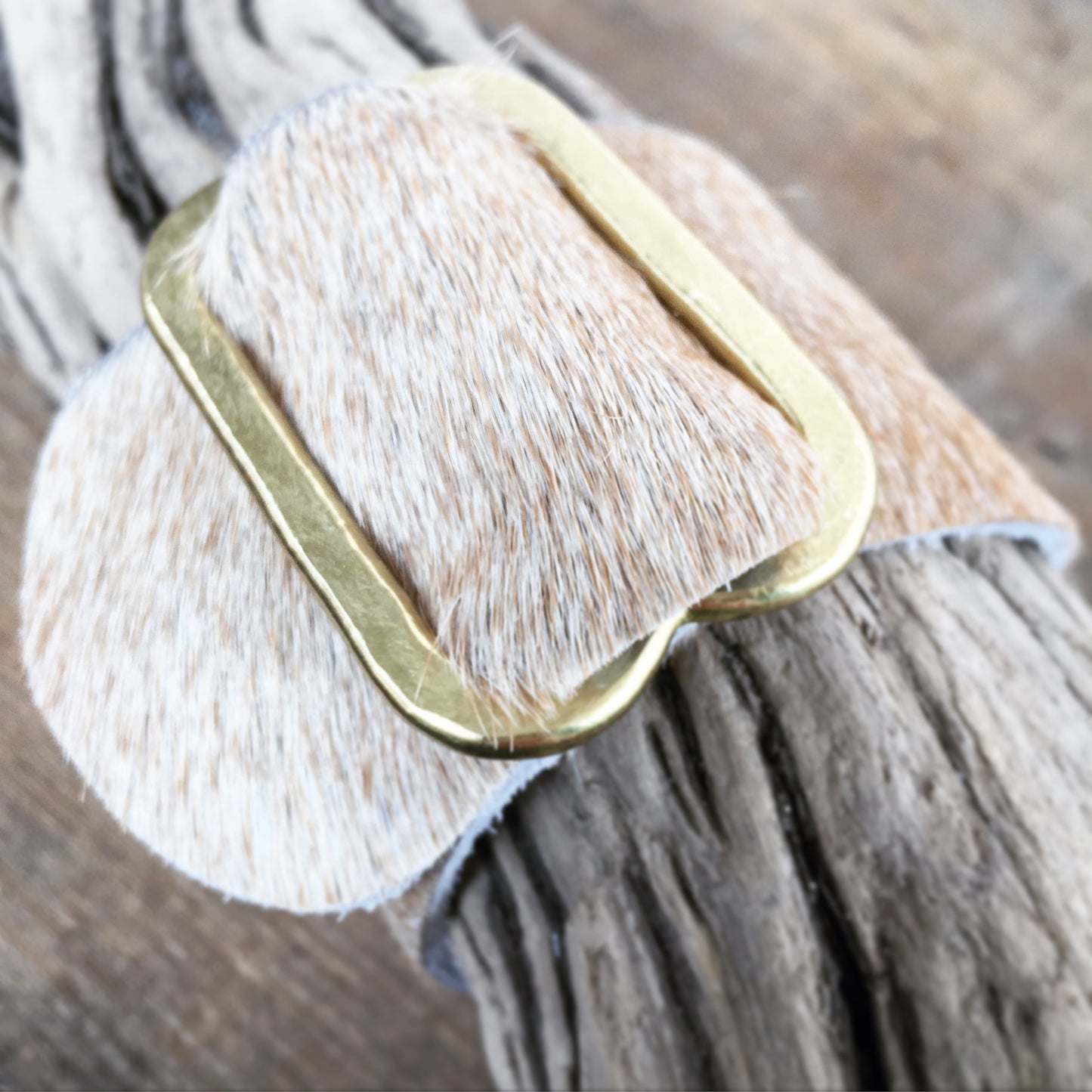 Crane Beach Cowhide Cuff