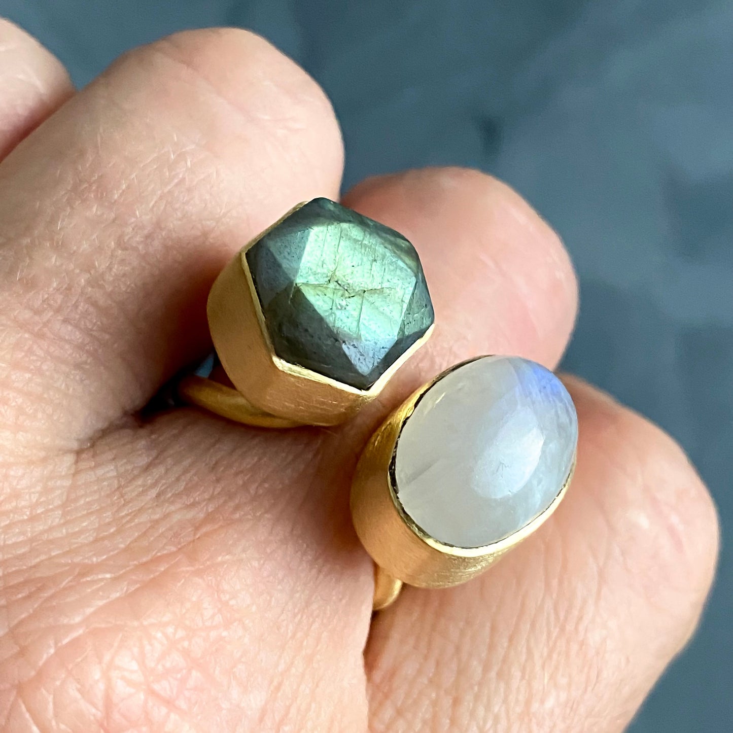 Labradorite & Moonstone Ring