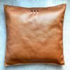 Handstitched Whiskey Leather Pillow
