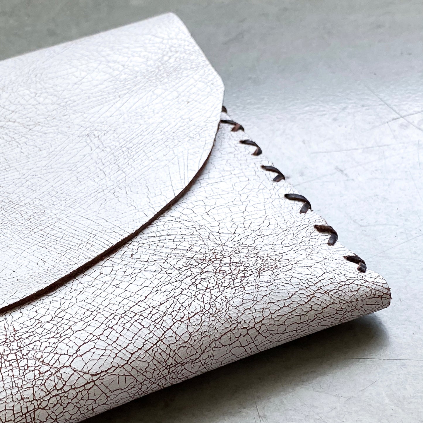 Distressed Leather Clutch
