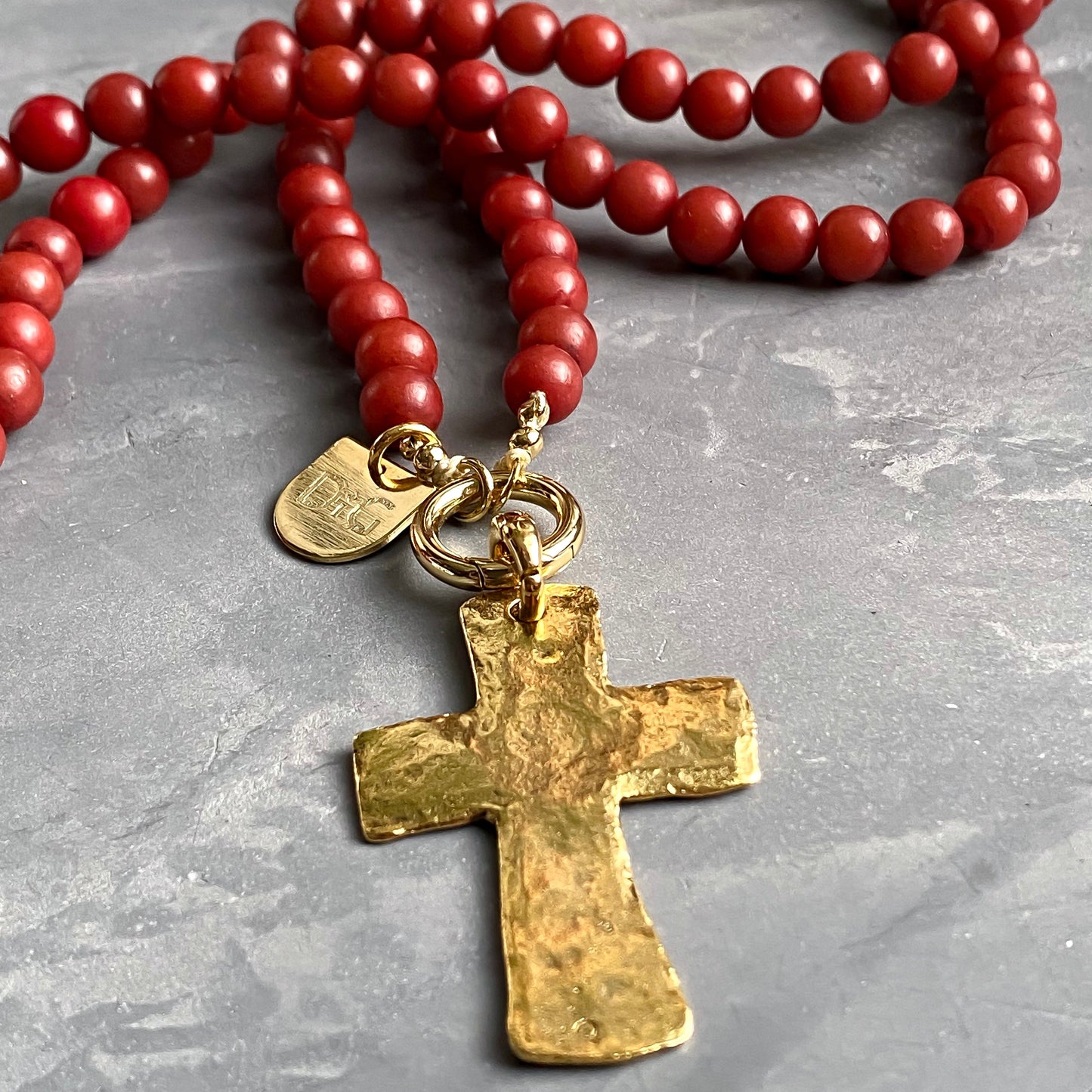 Large Gold Cross Necklace