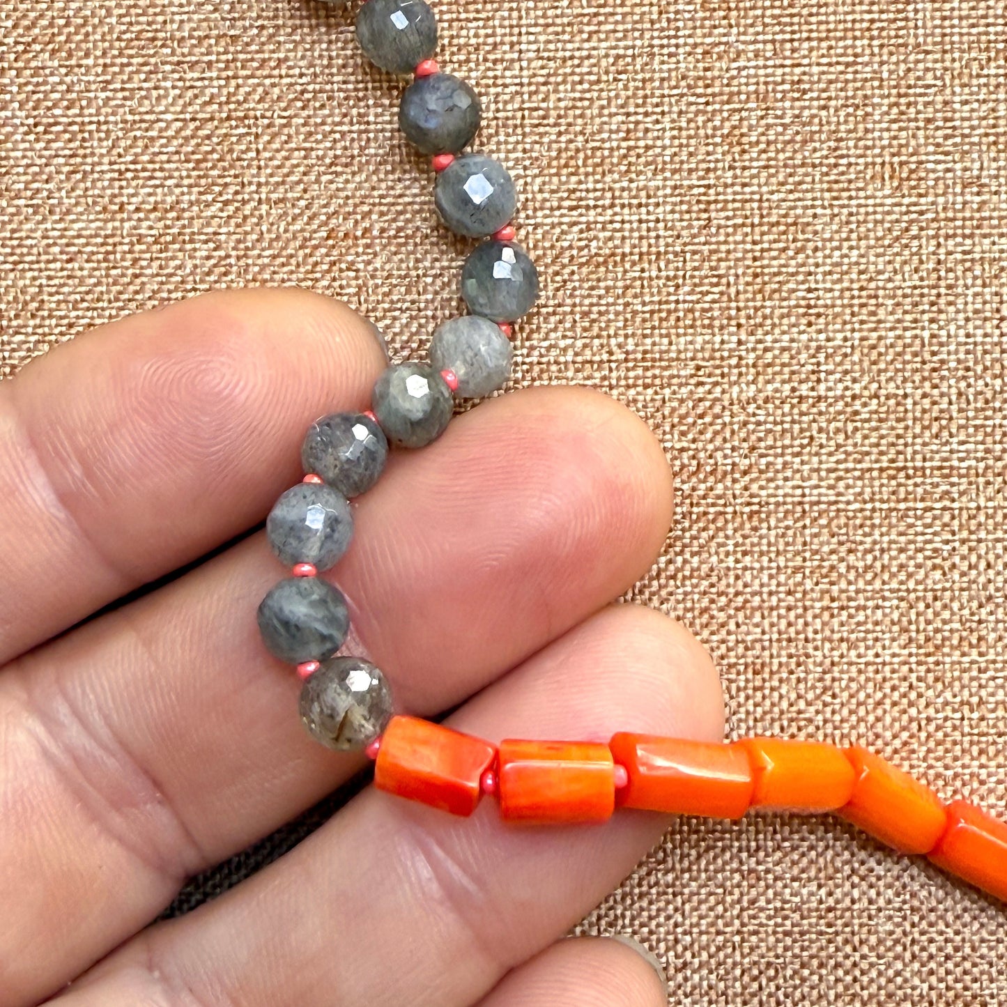 Coral Eclipse Necklace