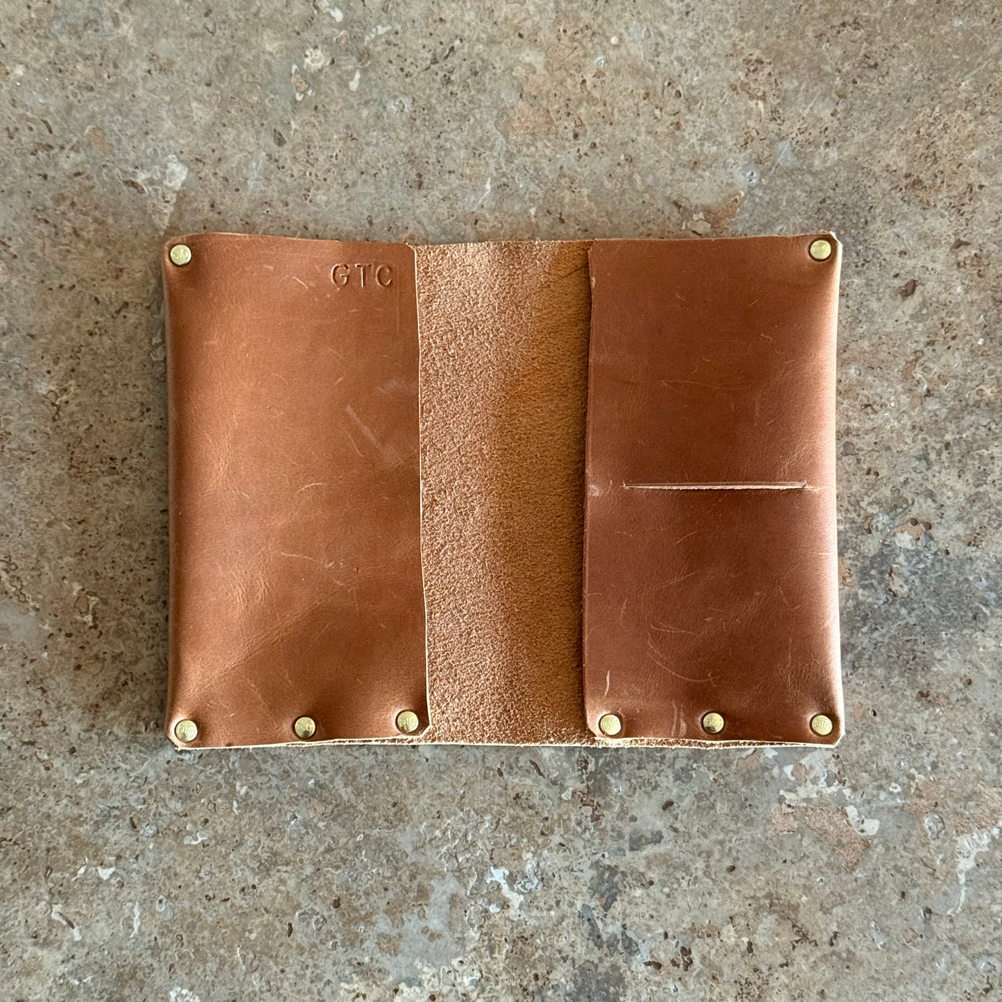 Cognac Leather Passport Case