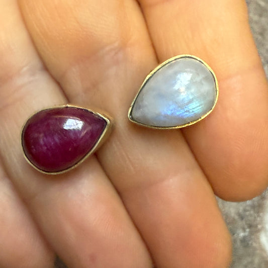 Ruby & Moonstone Ring