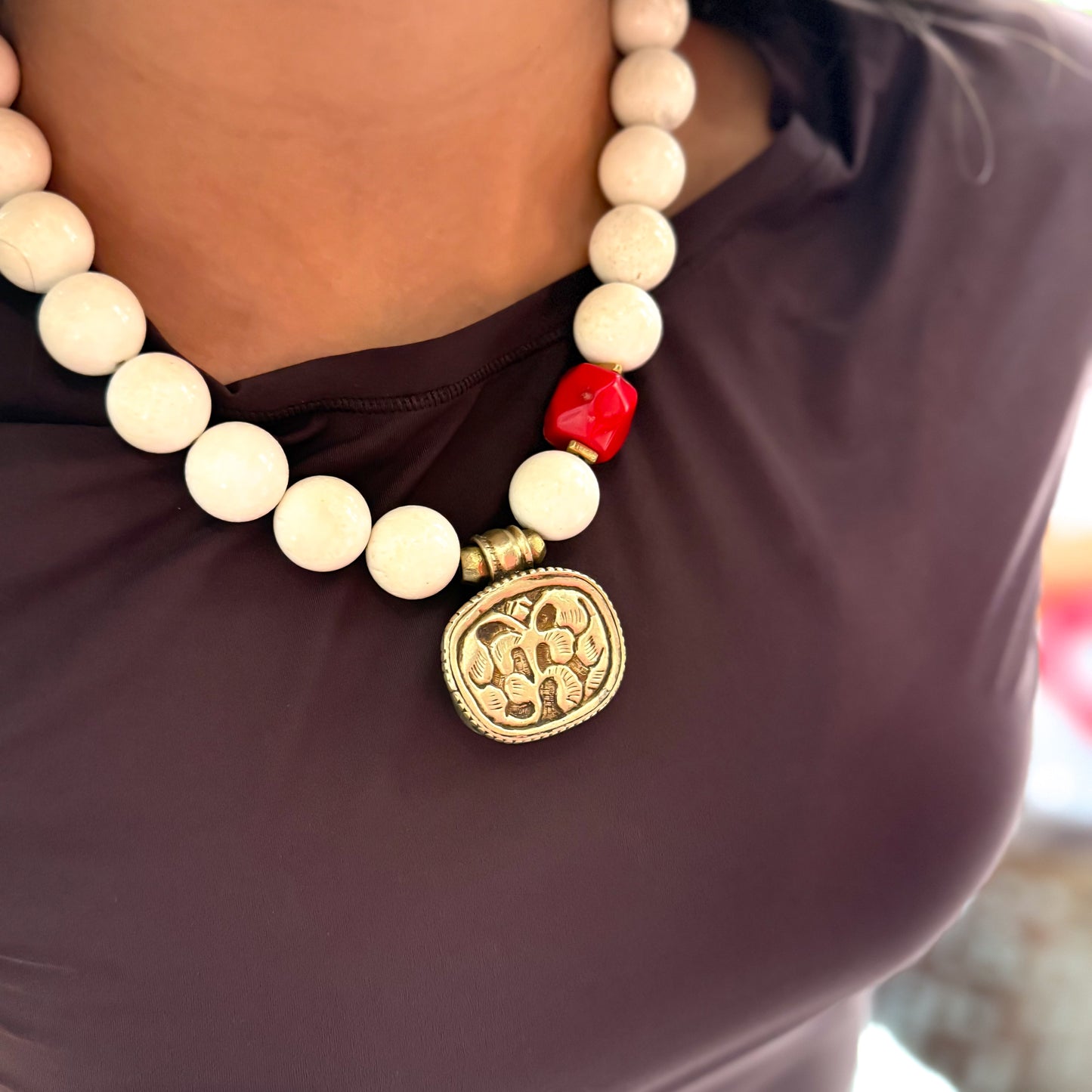 Coral Totem Necklace