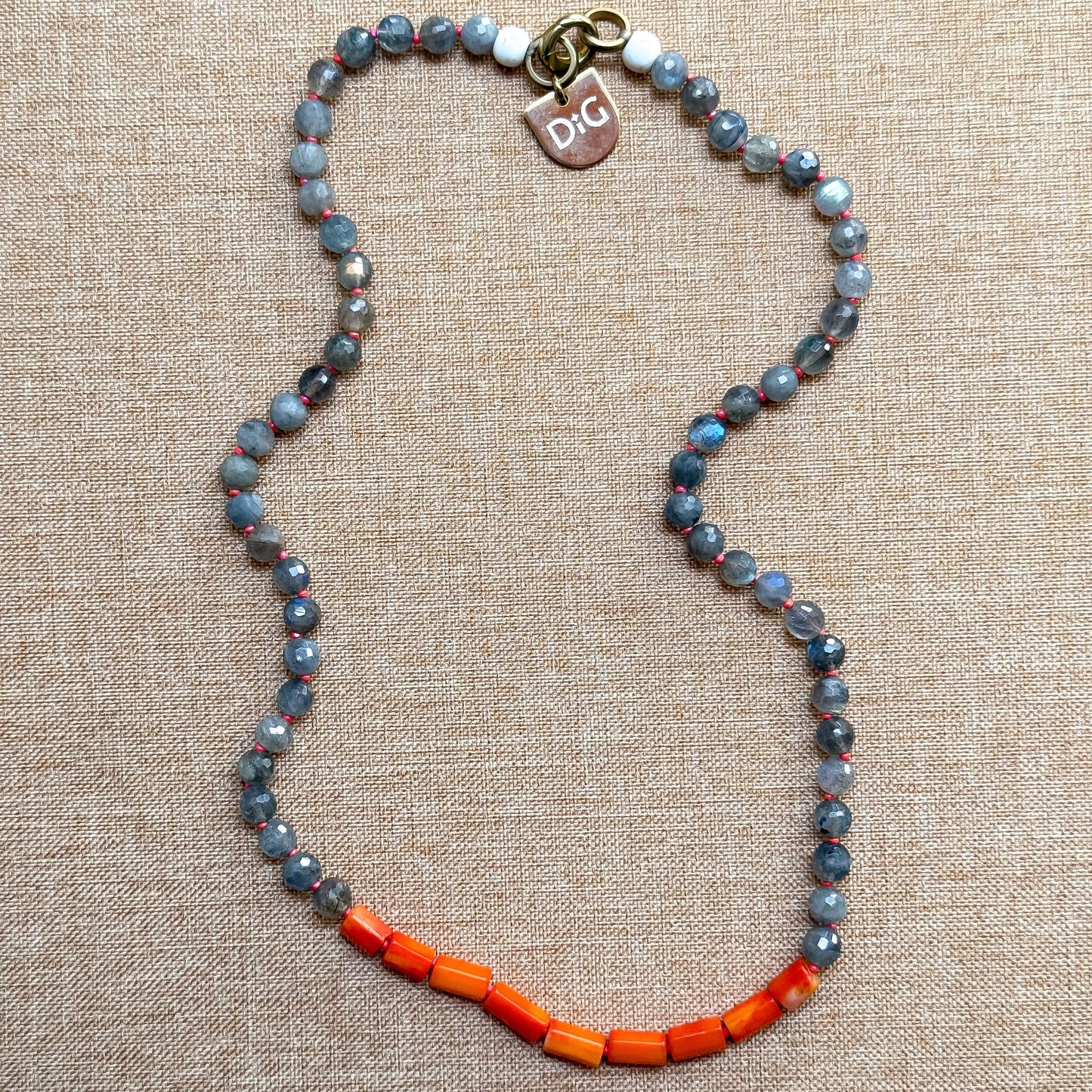 Coral Eclipse Necklace