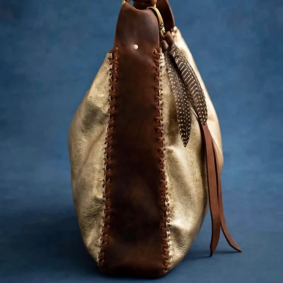 Metallic Lambskin Tote