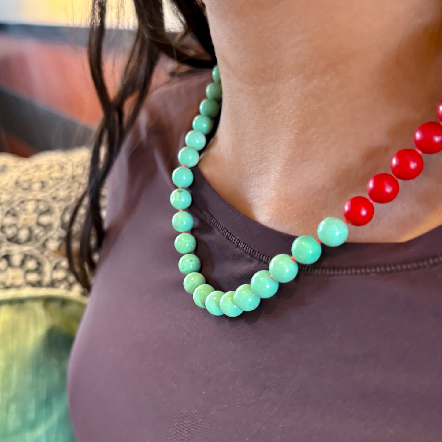 Mint Flame Necklace