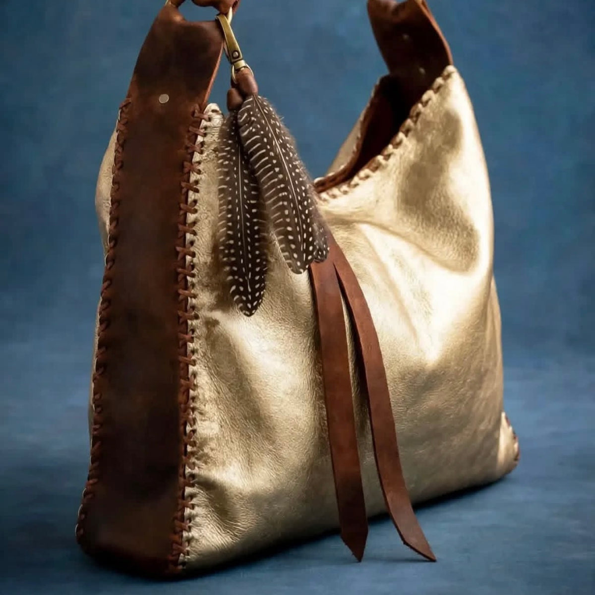 Metallic Lambskin Tote