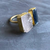 Blue Kyanite & Rose Quartz Ring