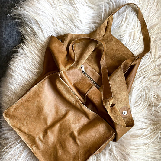 Distressed Whiskey Leather Weekender