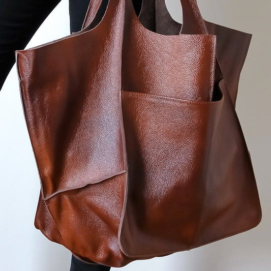 Cognac Leather Weekender