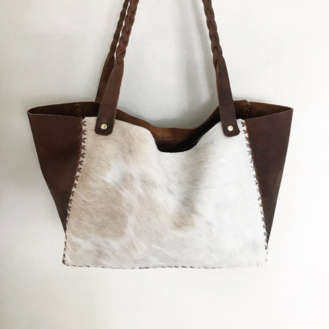 Cowhide + Saddle Leather Bag
