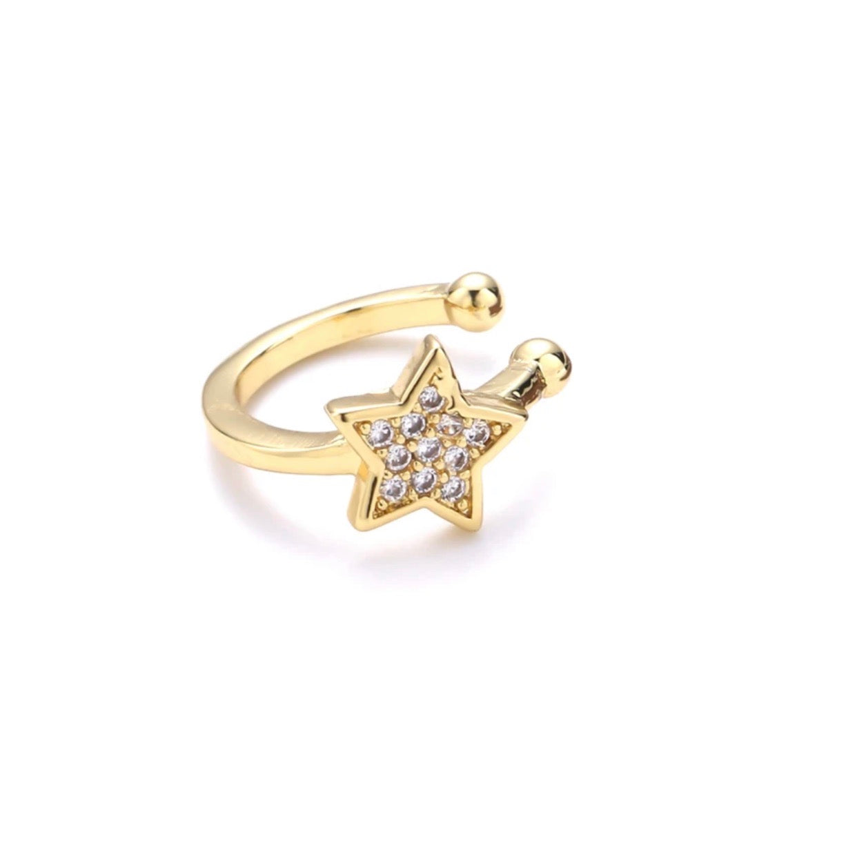 Pave Star Ear Cuff