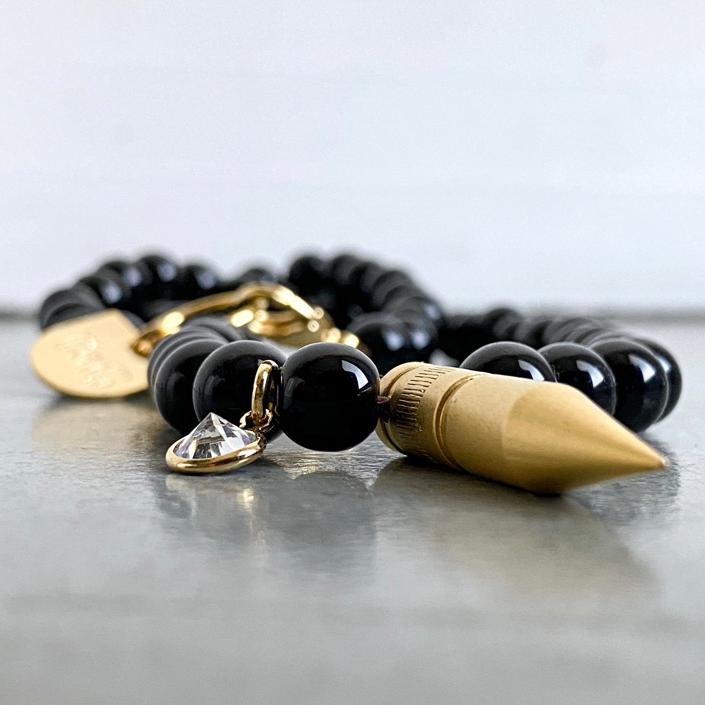 Bullet & Onyx Necklace