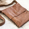 Unisex — Distressed Whiskey Leather Essentials Bag