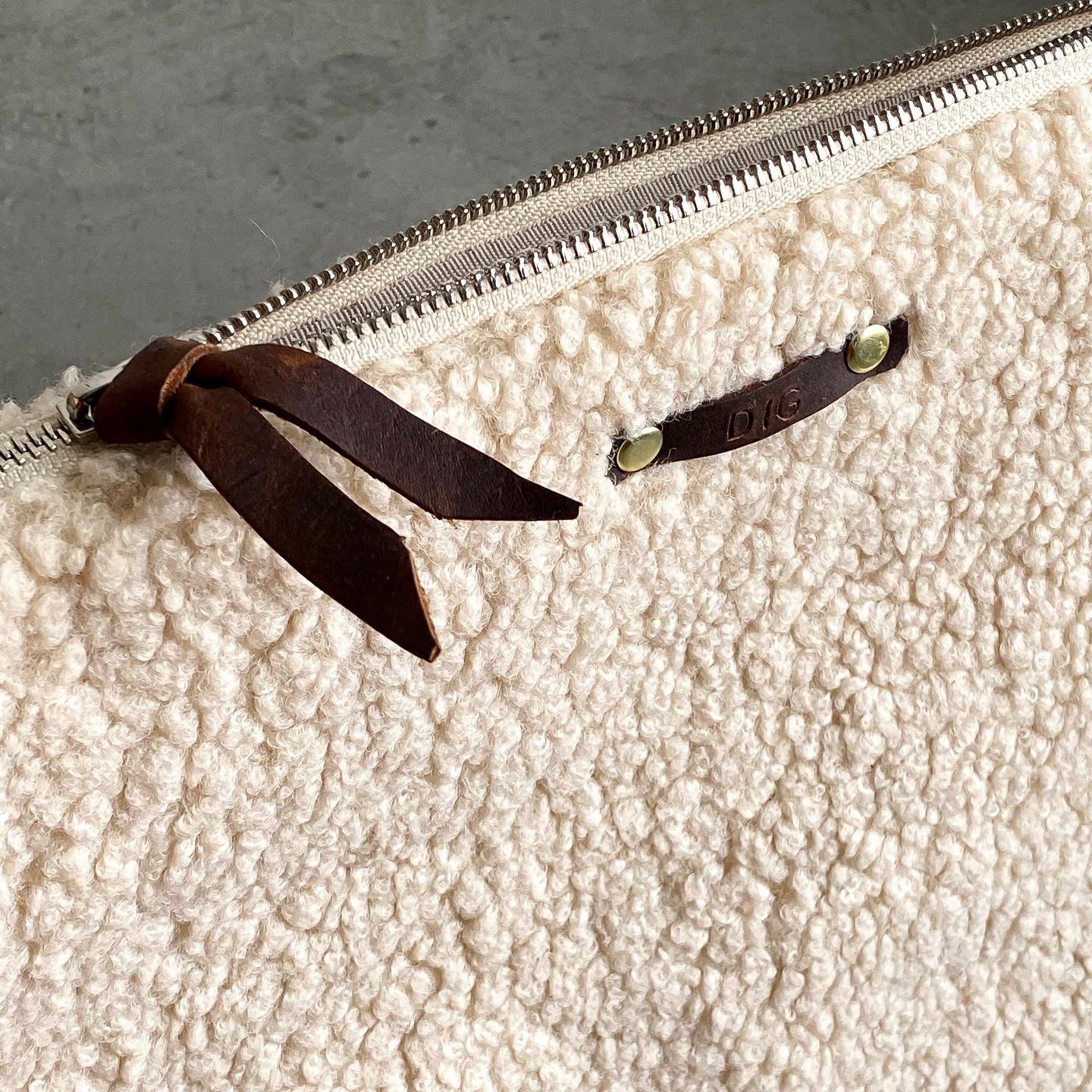 Shearling Laptop Case & Oversized Clutch