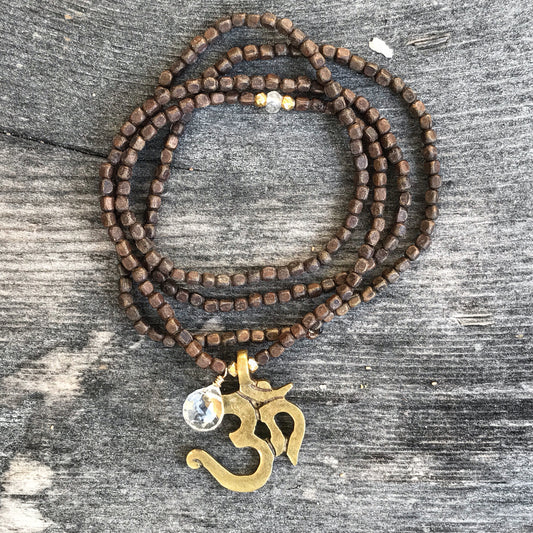 Brass Om Necklace