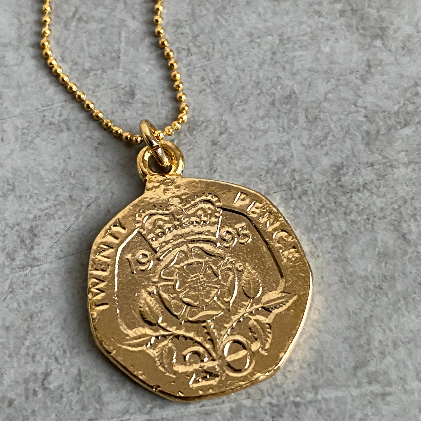 Gold Charm on Gold Ball Chain