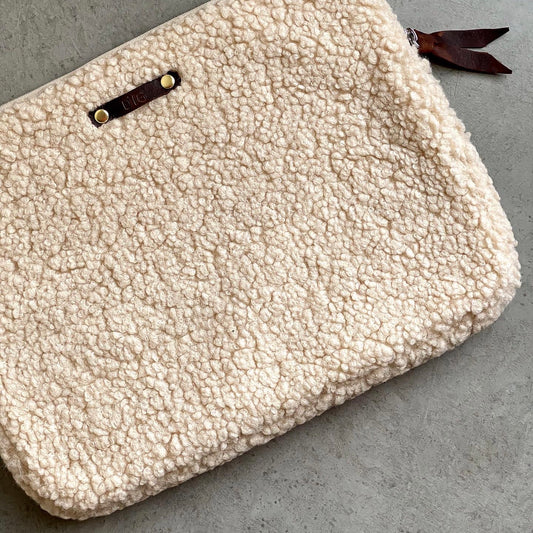 Shearling Laptop Case & Oversized Clutch