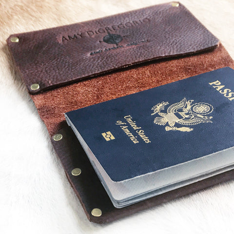 Saddle Leather Passport Case