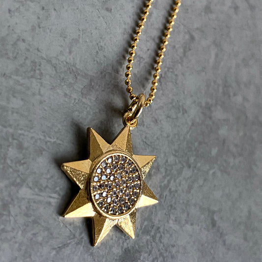 Gold Charm on Gold Ball Chain