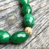 Green Quartz + 24K Gold Bracelet
