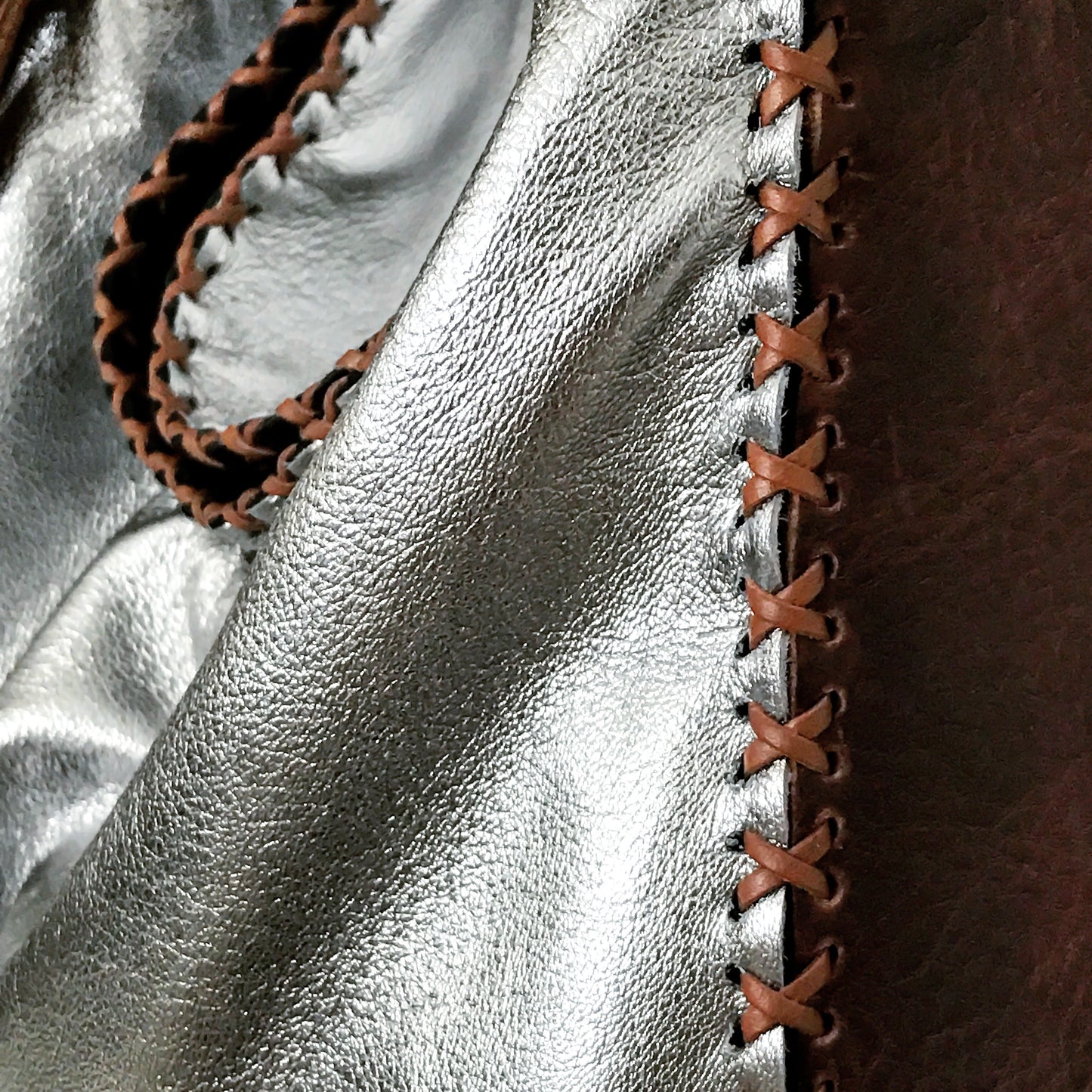 Metallic Lambskin Tote