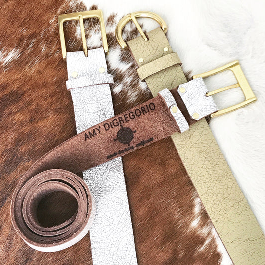 Distressed Leather Belt