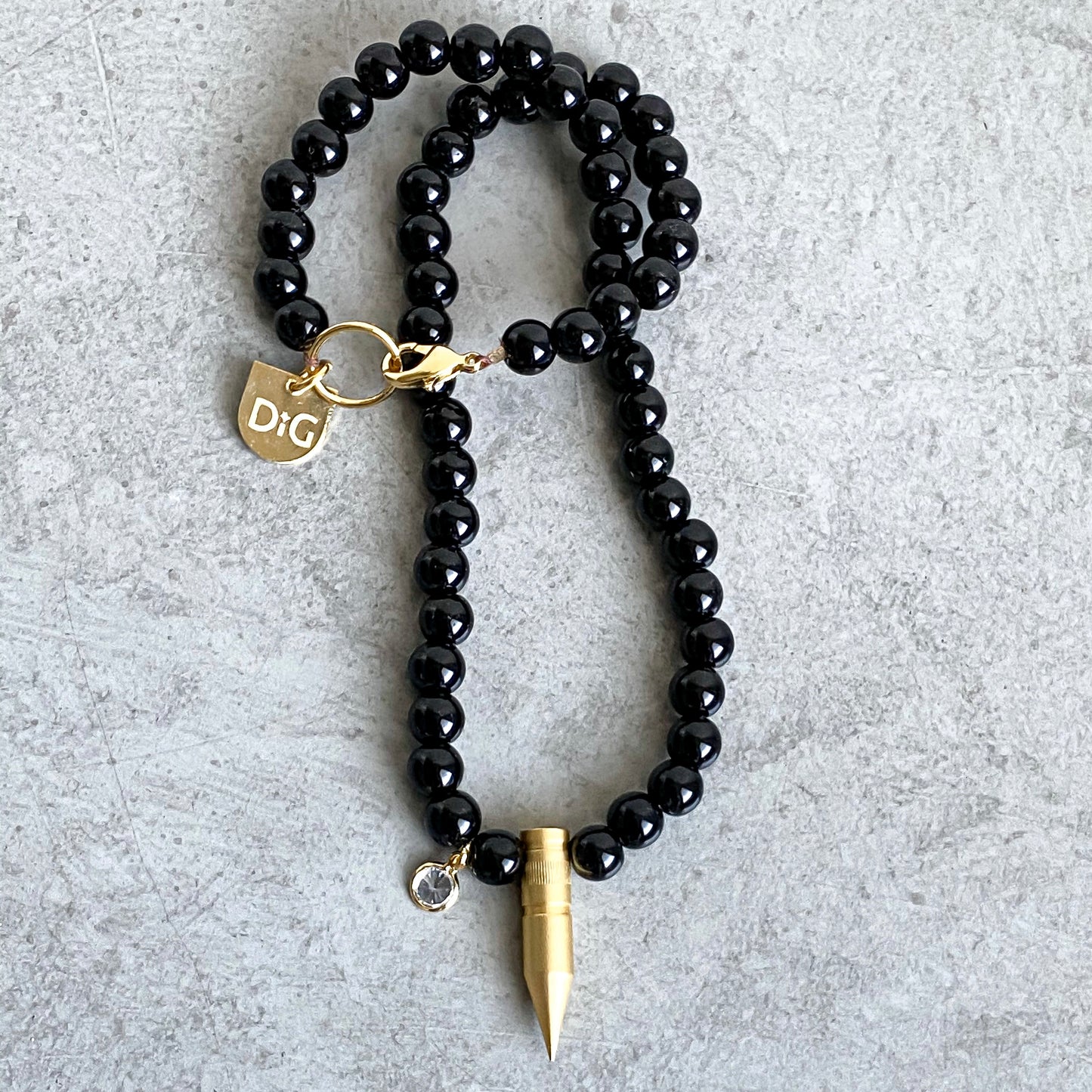 Bullet & Onyx Necklace