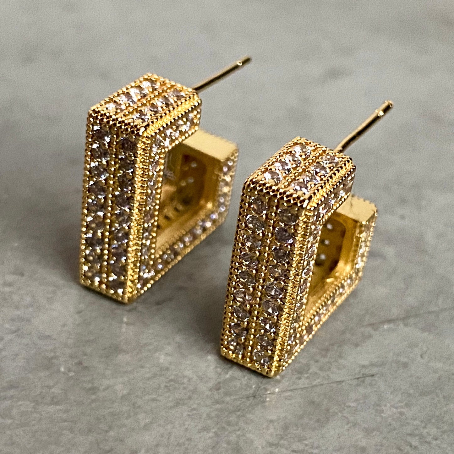 Pave Cube Studs