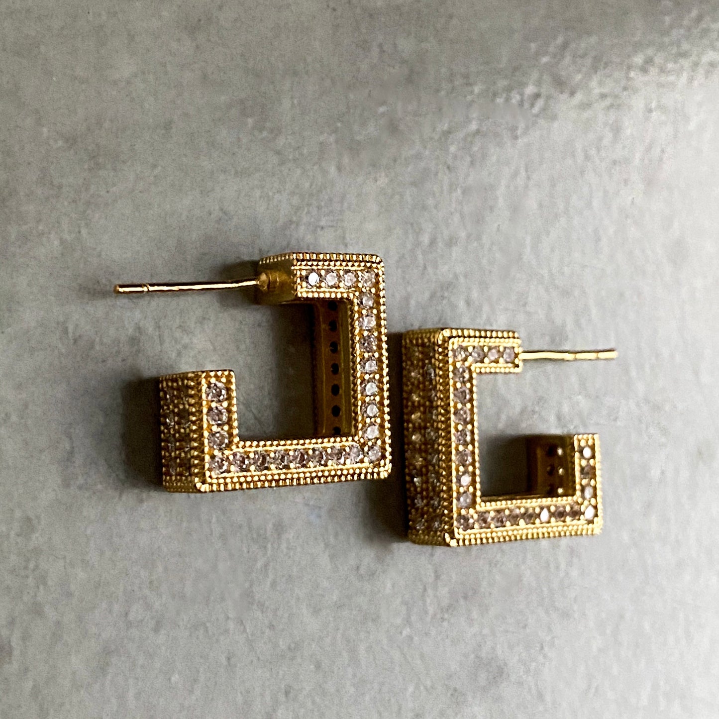 Pave Cube Studs