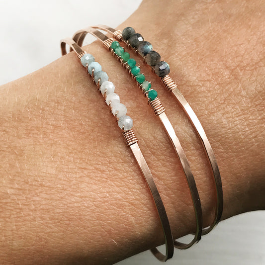 New Rose Gold / Temple Place Gem Bracelet