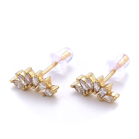 Pave Marquise Arch Studs
