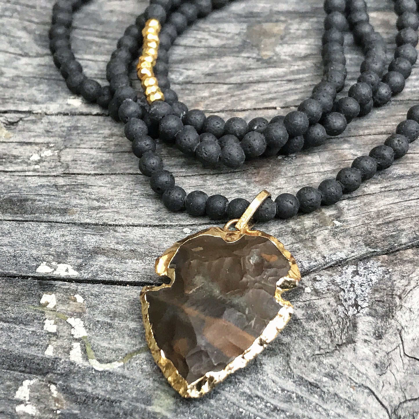 Lava Arrowhead Necklace