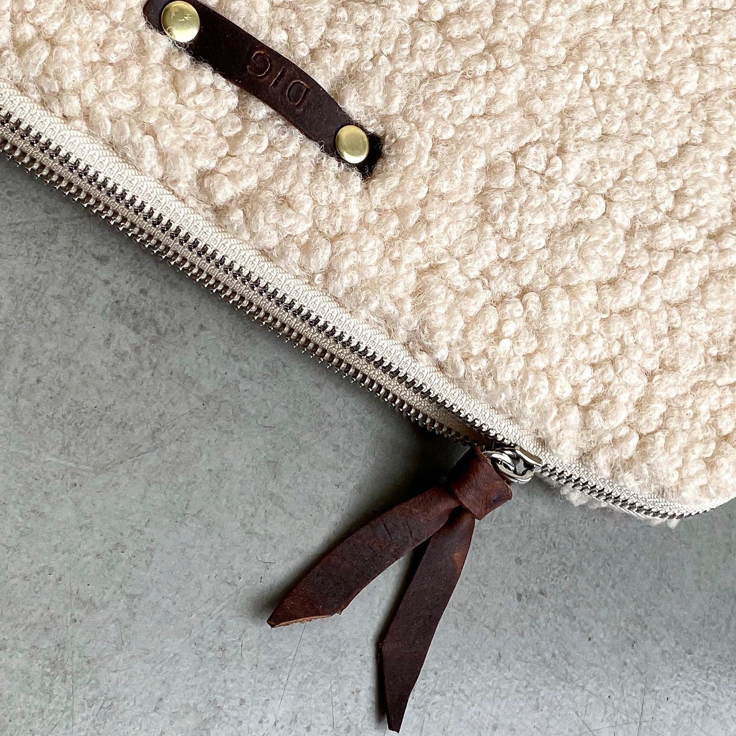 Shearling Laptop Case & Oversized Clutch